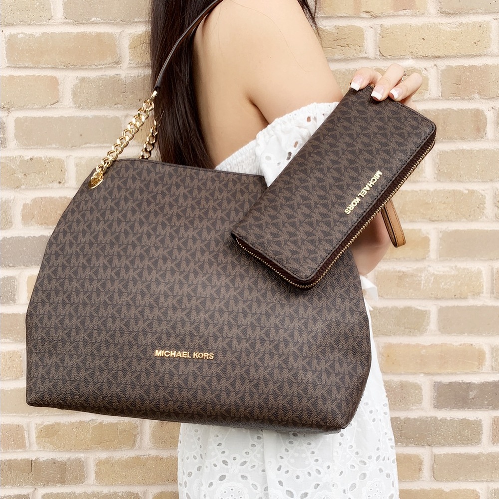 Michael kors large chain tote+ continental wallet - Picture 2 of 6